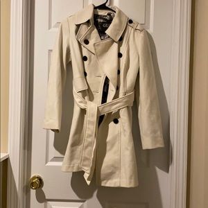Cream Double Breasted Guess Peacoat